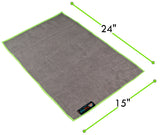 Yoga Knee Pad, Hand Towel, Drawstring Bag Set - Green, Gray, Blue