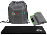 Yoga Knee Pad, Hand Towel, Drawstring Bag Set - Gray