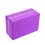 2 Yoga Blocks, Yoga Stretching Strap - Purple