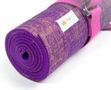 Natural Jute Yoga Mat Set - Purple
