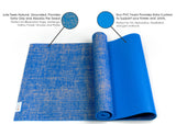 Natural Jute Yoga Mat Set - Blue