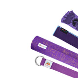 Natural Jute Yoga Mat Set - Purple