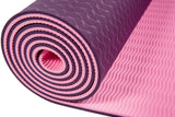 Dual-sided TPE Yoga Mat Set - Pink-Purple