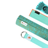 Natural Jute Yoga Mat Set - Green