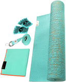 Natural Jute Yoga Mat Set - Green