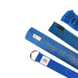 Natural Jute Yoga Mat Set - Blue