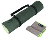 Dual-sided TPE Yoga Mat Set - Green-Black