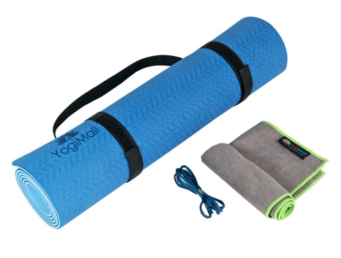 Dual-sided TPE Yoga Mat Set –