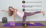 Yoga Knee Pad, Yoga Block and Carry Bag - Purple Blue Green