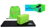 Yoga Knee Pad, Yoga Block and Carry Bag - Green