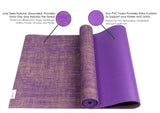 Natural Jute Yoga Mat Set - Purple