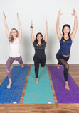Natural Jute Yoga Mat Set - Purple Blue Green